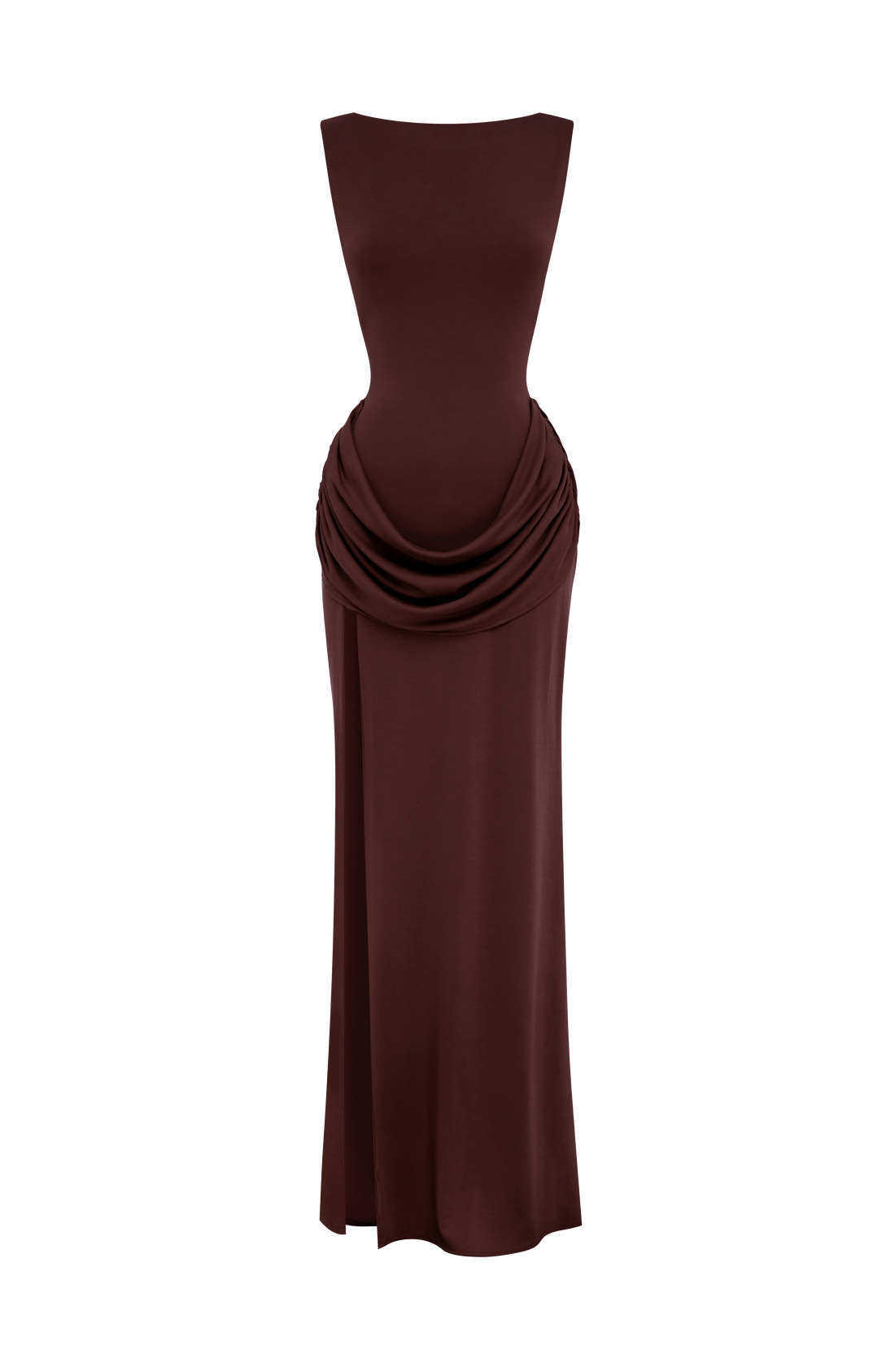 Bruna Maxi Dress - Plum Brown