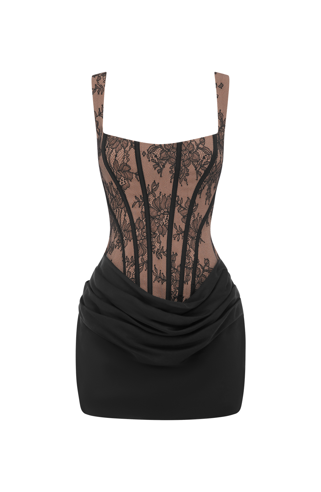 Robe Courte Cornelia - Dentelle Noire