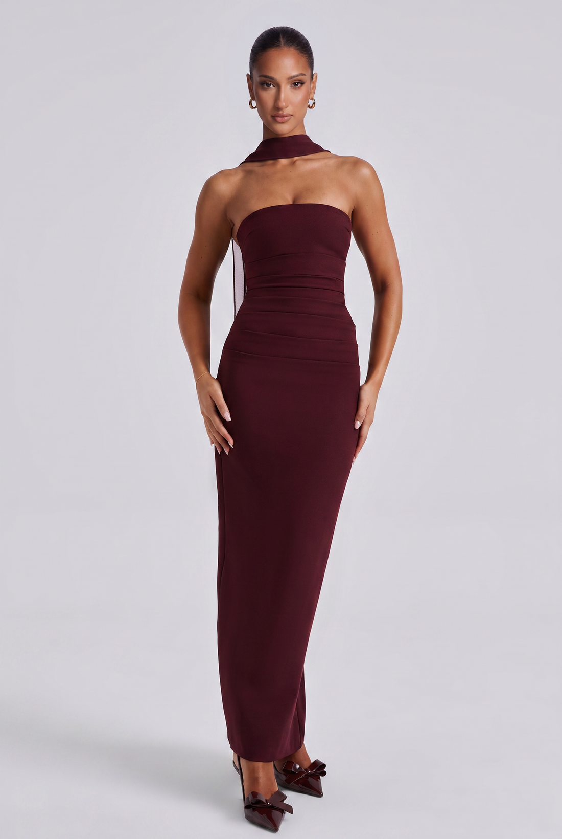 Robe Longue Yulia - Rouge Cerise