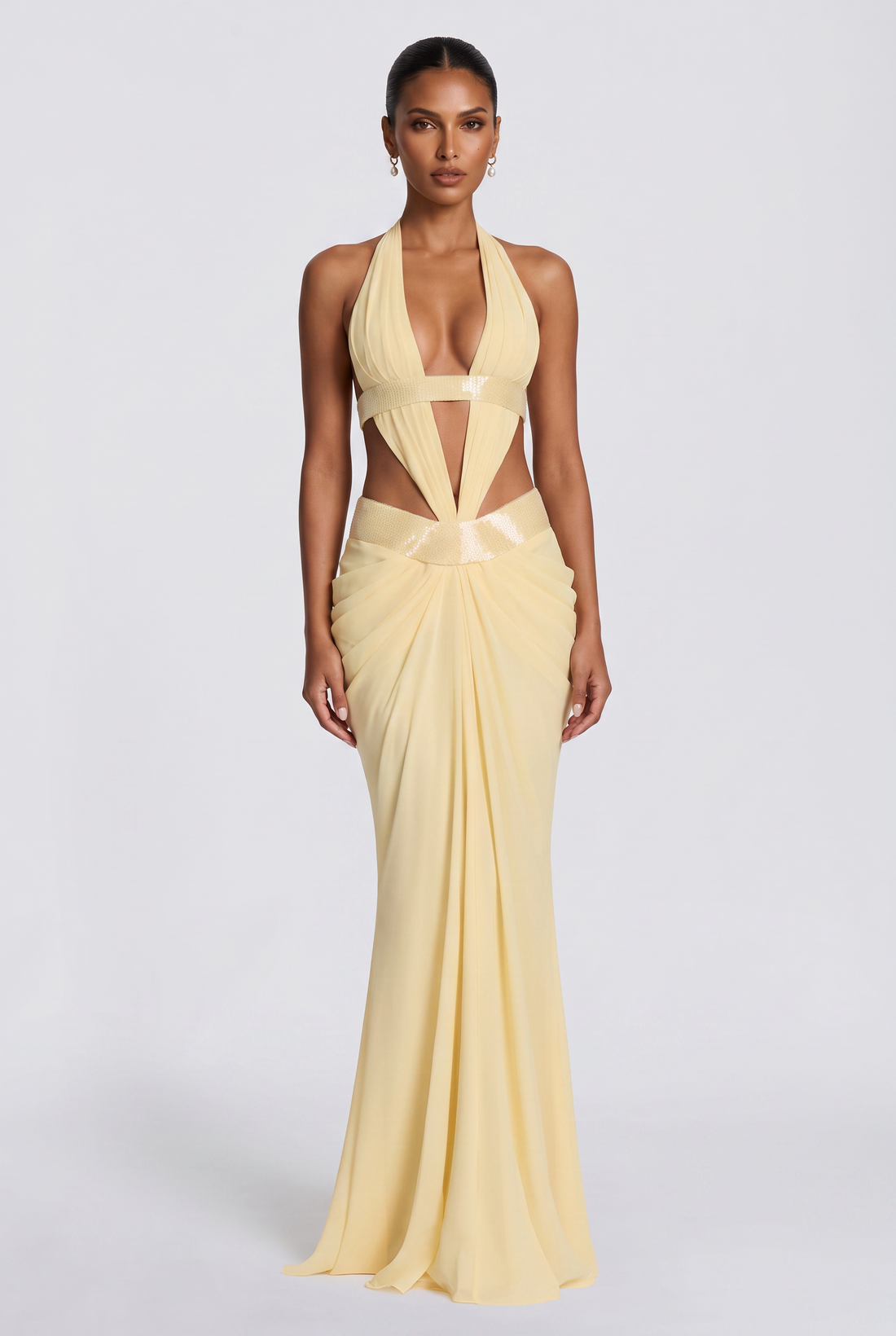 Robe Longue Sophie - Jaune Citron