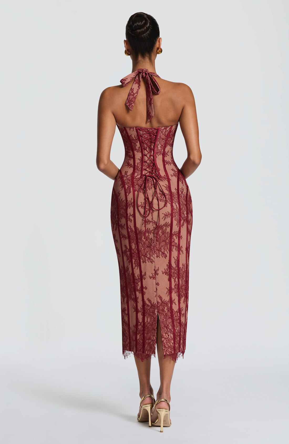 Robe Mi-Longue Rona - Bordeaux