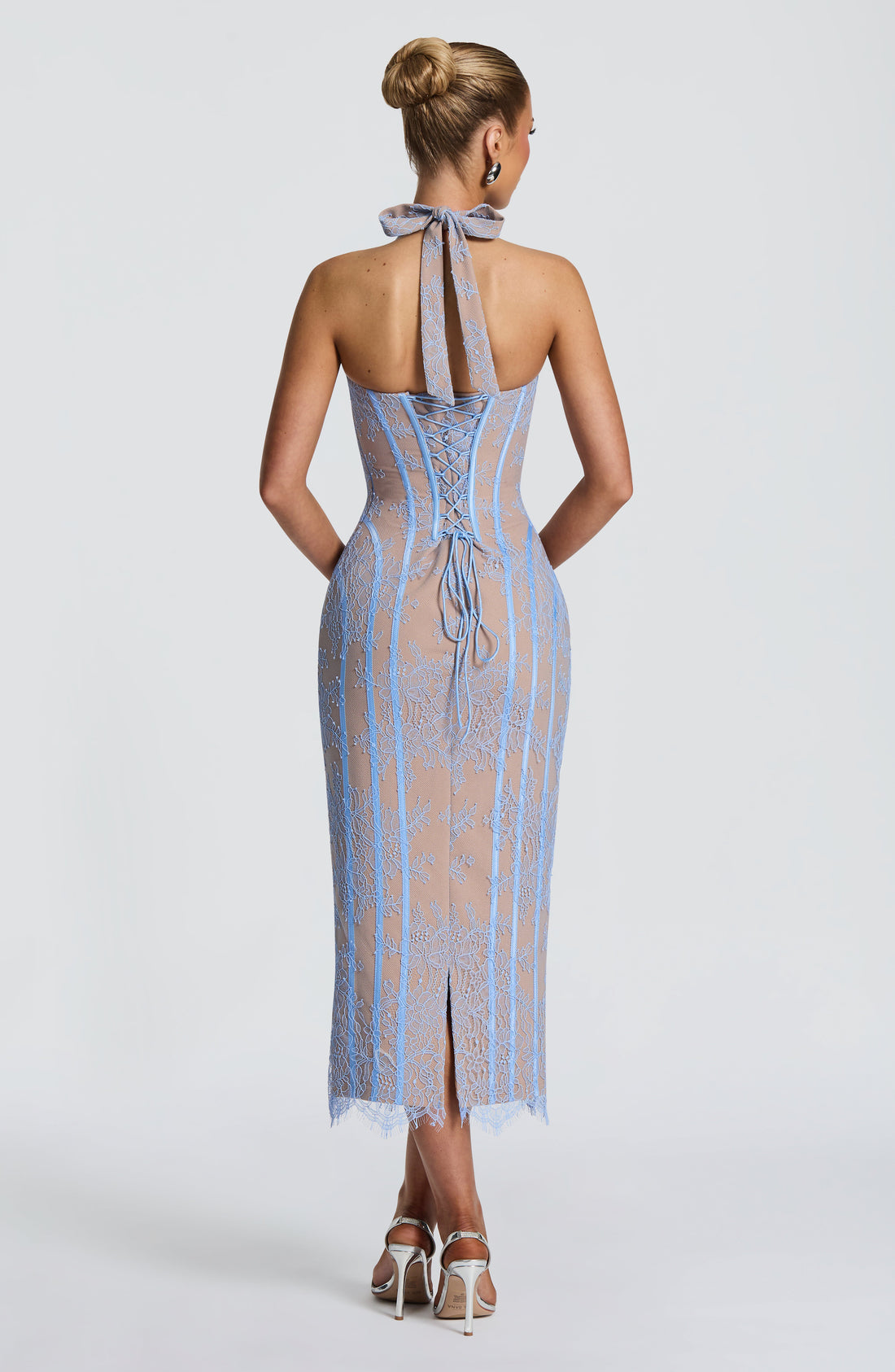 Robe Mi-Longue Rona - Bleu Poudré