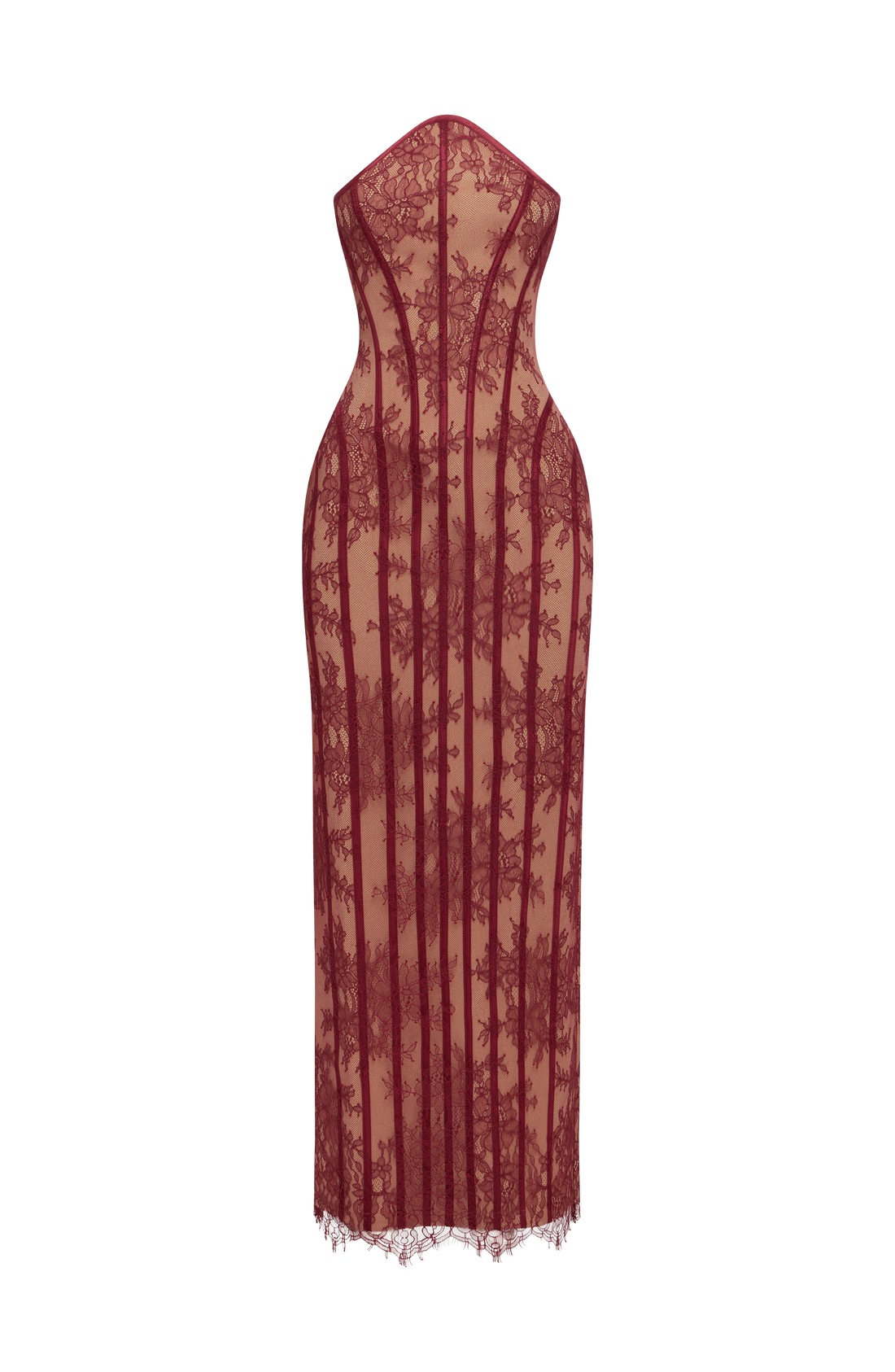 Robe Longue Tamara - Bordeaux
