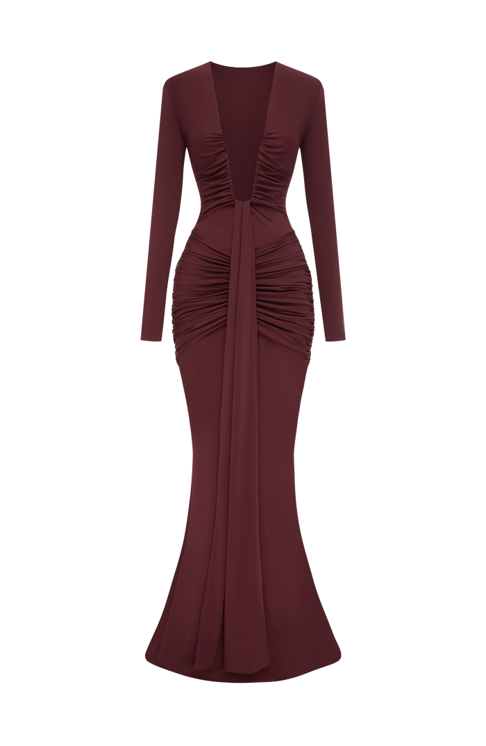 Tara Maxi Dress - Cherry Lacquer