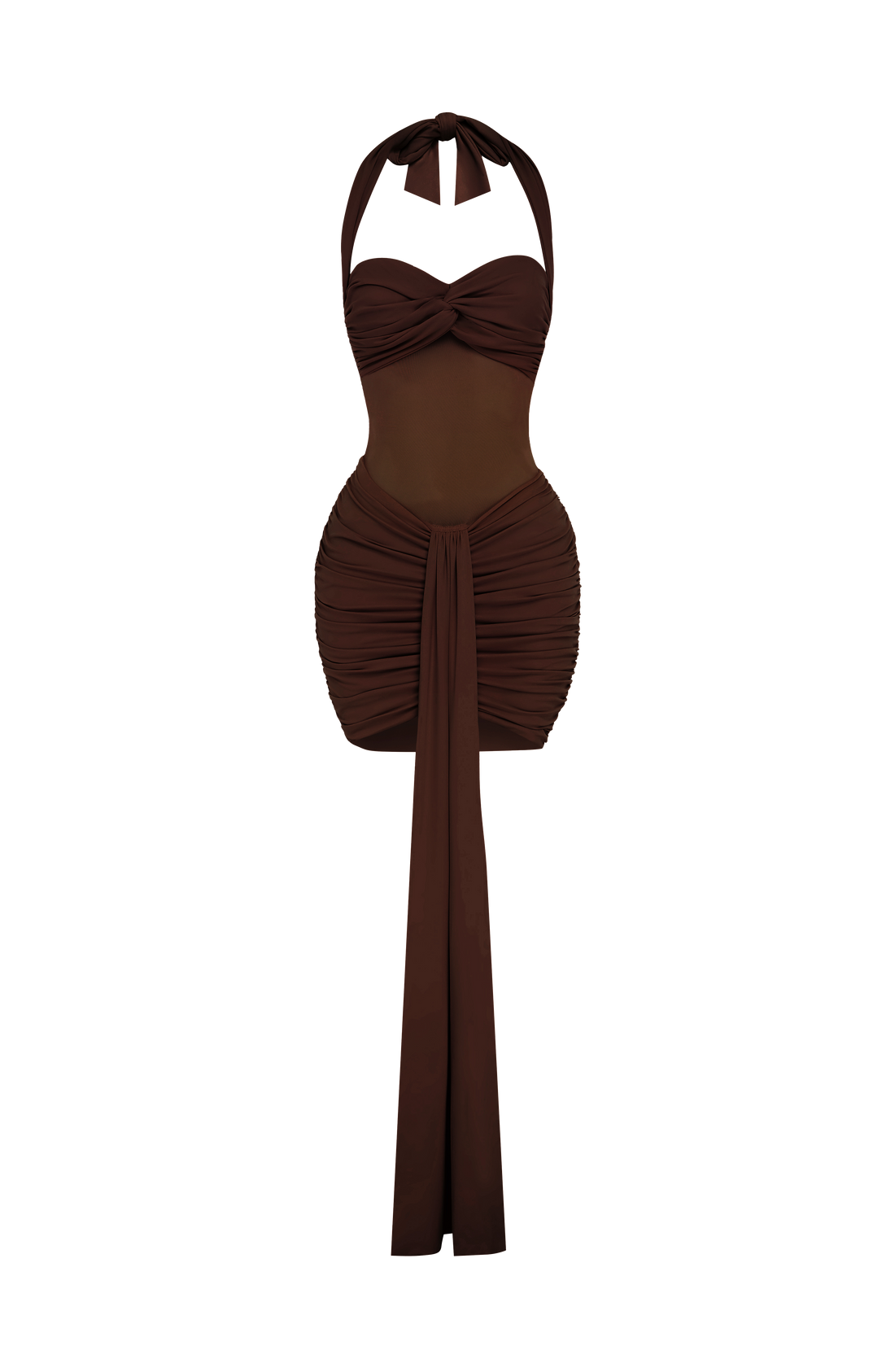 Vixen Mini Dress - Plum Brown