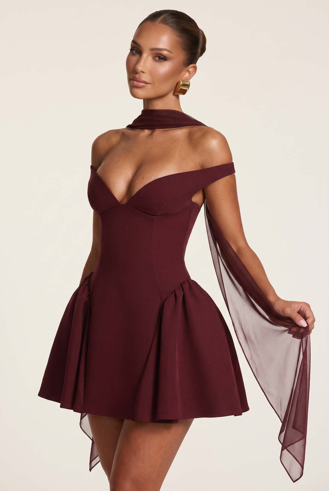 Écharpe Ayla - Rouge Cerise