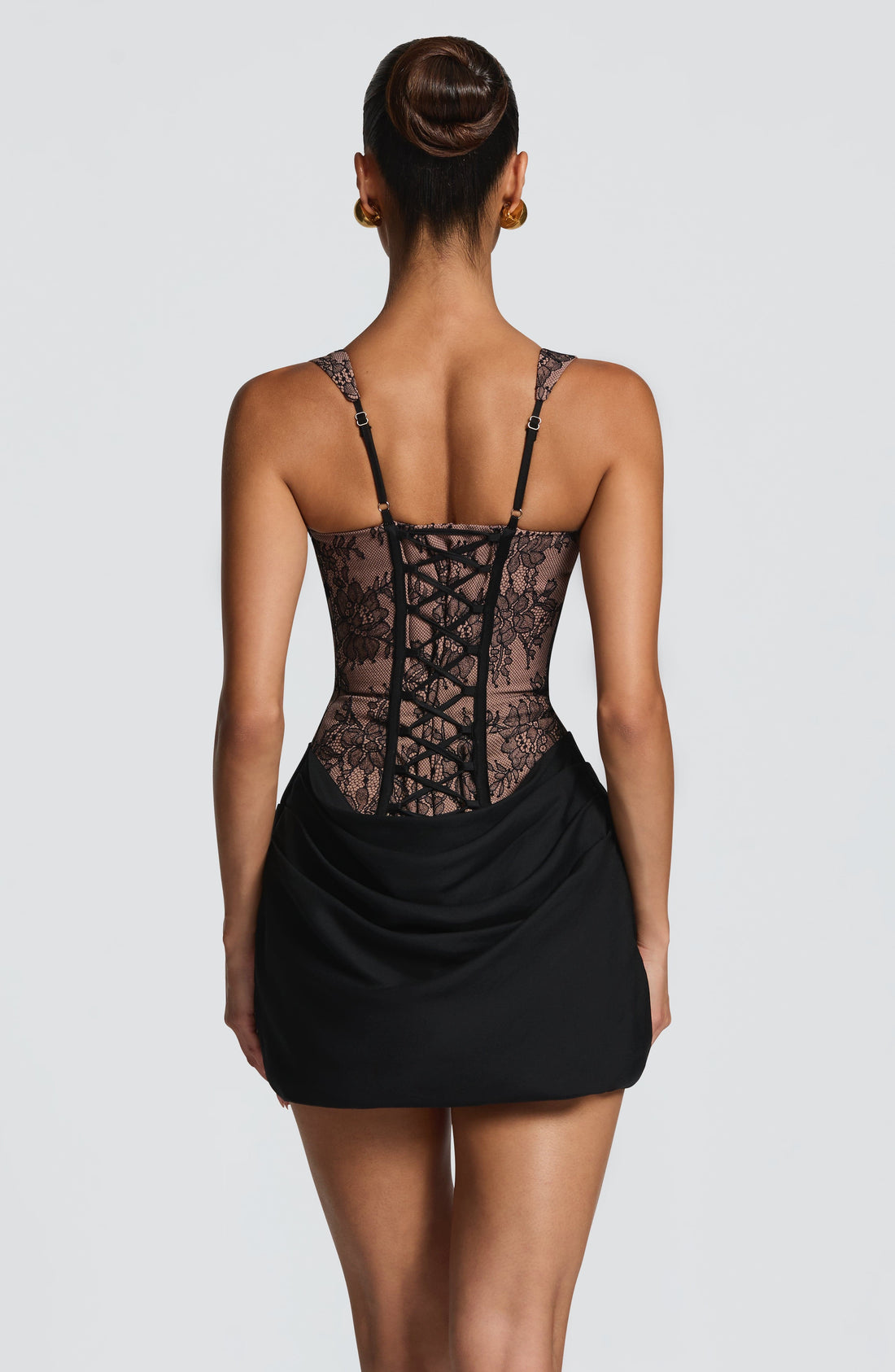 Robe Courte Cornelia - Dentelle Noire