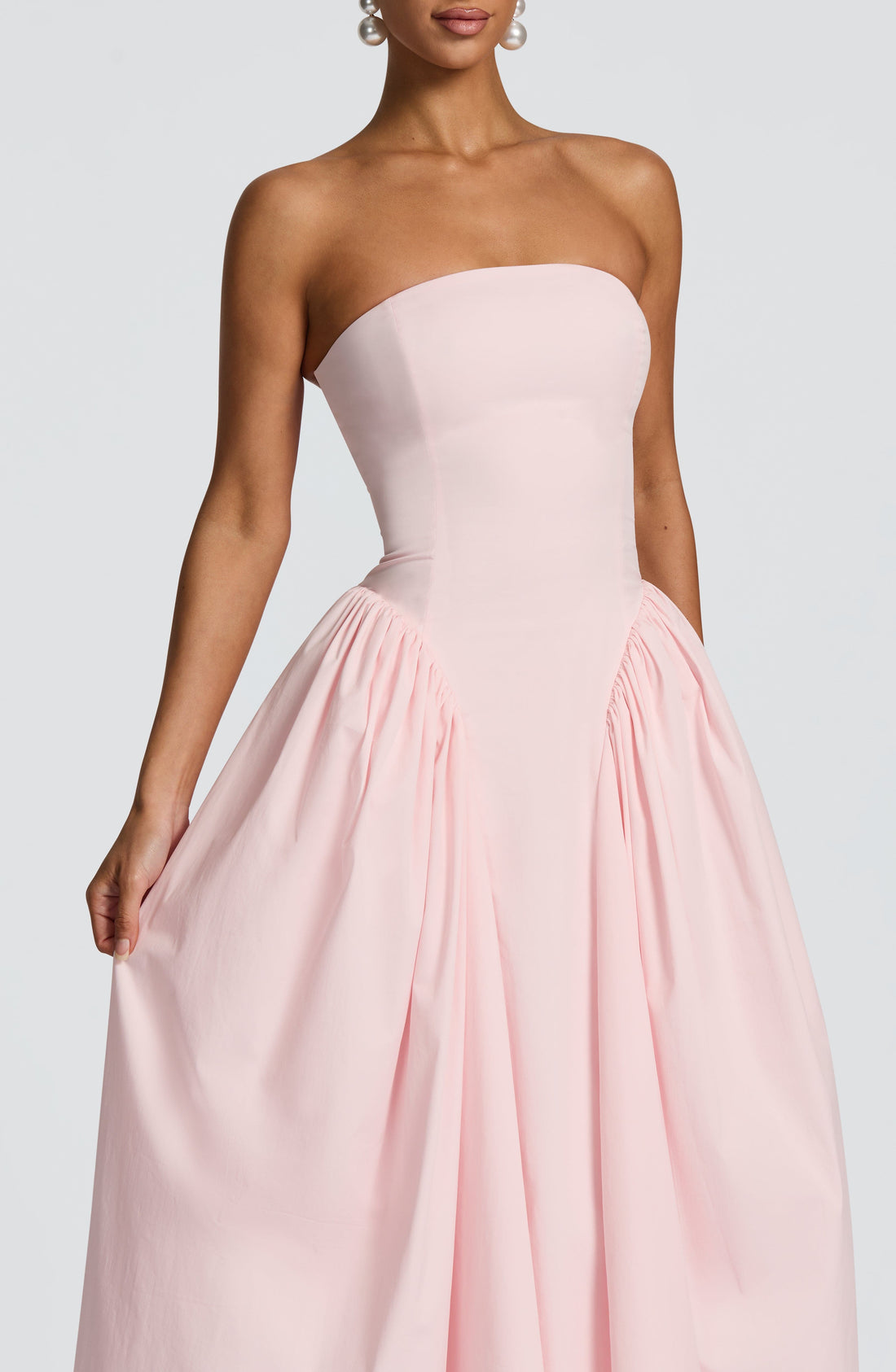 Robe Mi-Longue Darla - Rose Poudré