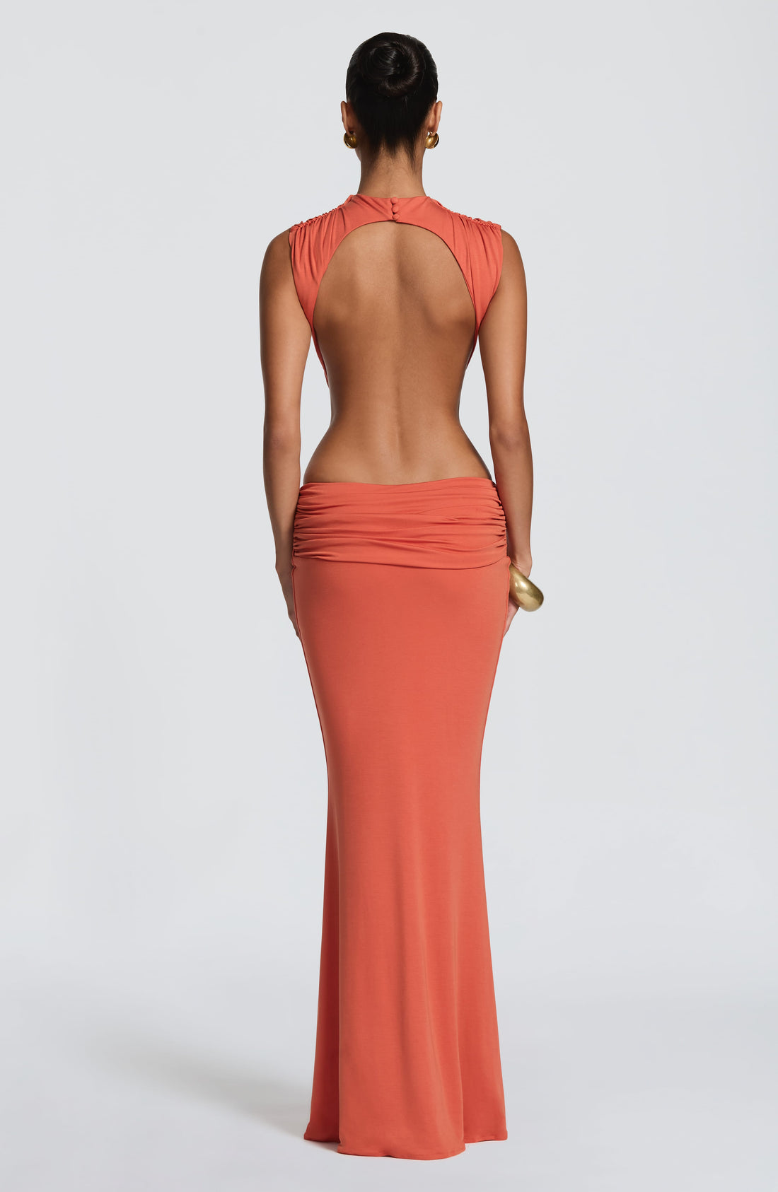 Robe Longue Fenella - Orange Brûlé