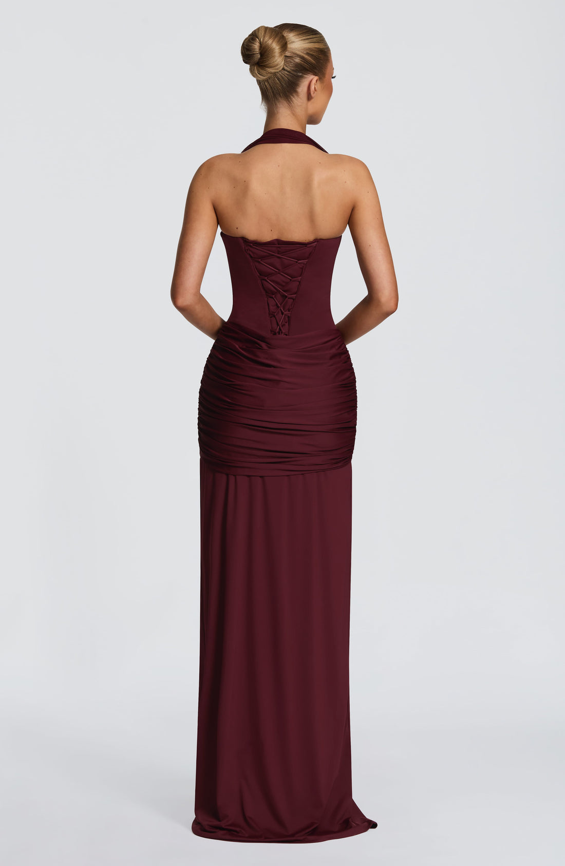 Robe Longue Gia - Cerise Laqué