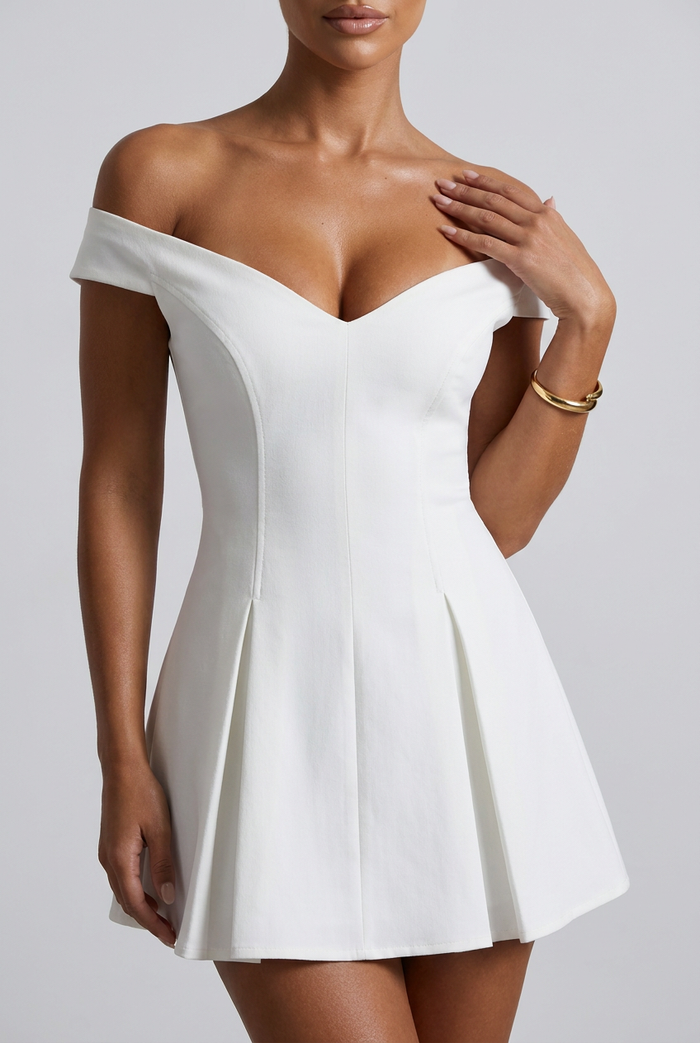 Robe Courte Marla - Ivoire