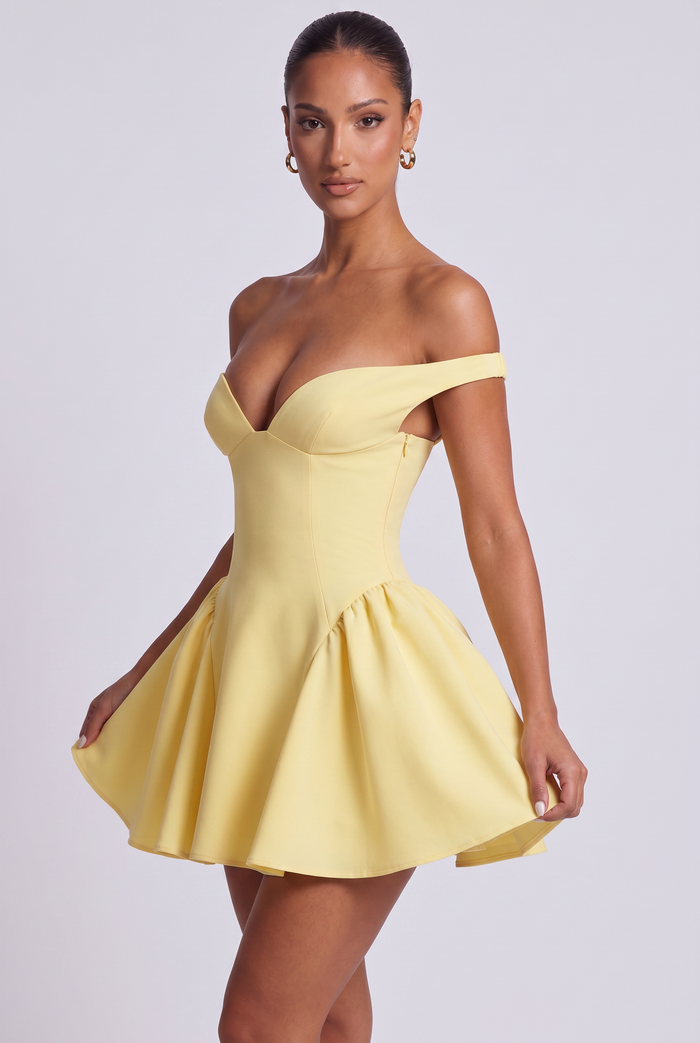 Robe Courte Marla - Jaune Citron