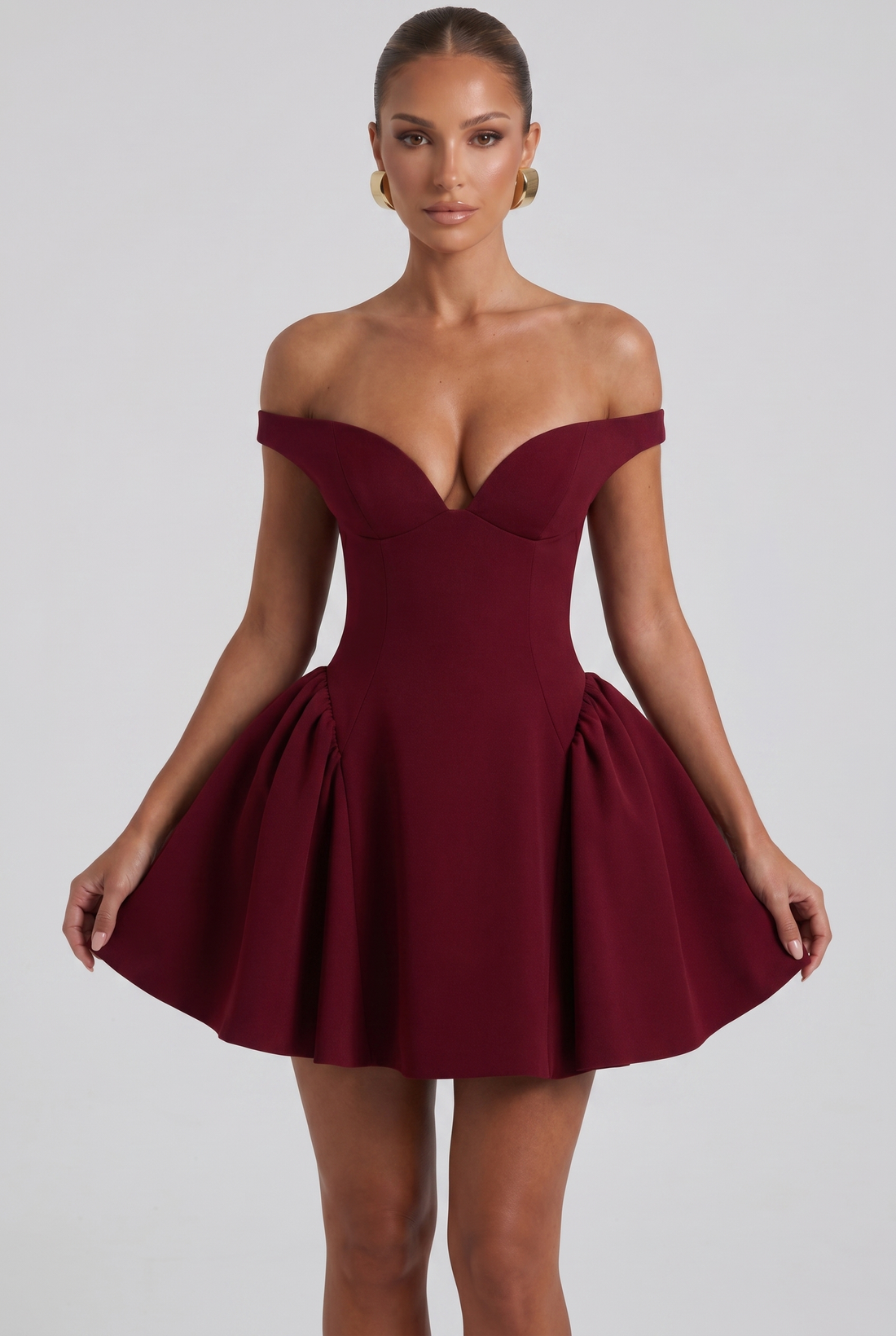 Robe Courte Marla - Rouge Cerise
