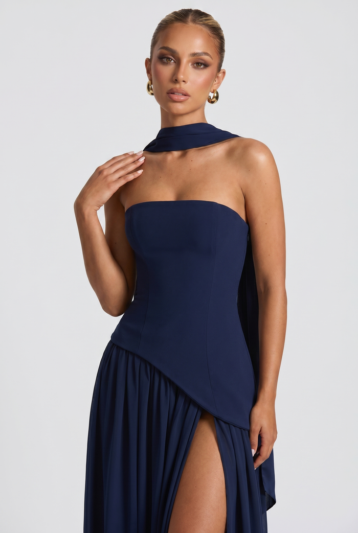 Robe Longue Maliyah - Bleu Marine