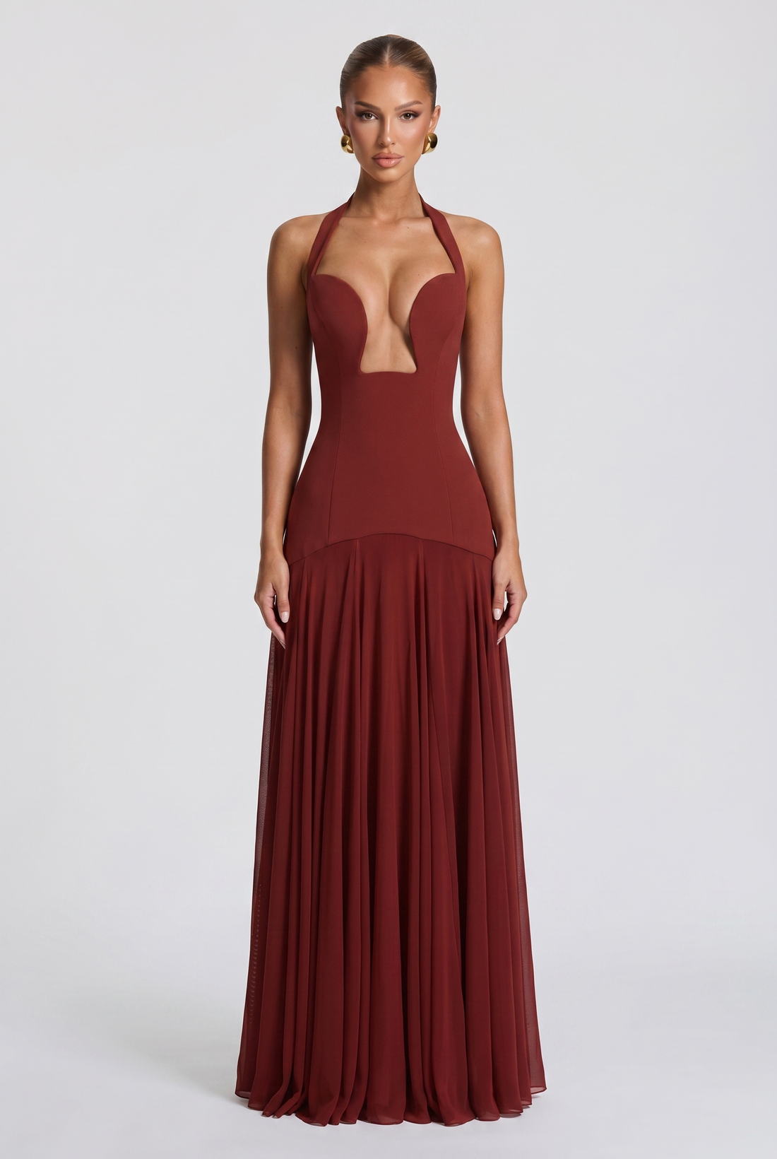 Robe Longue Cyrene - Rouille