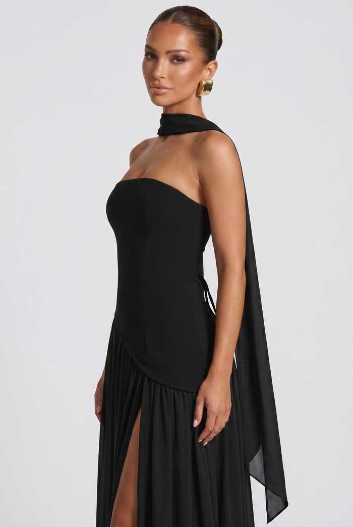 Robe Longue Maliyah - Noir