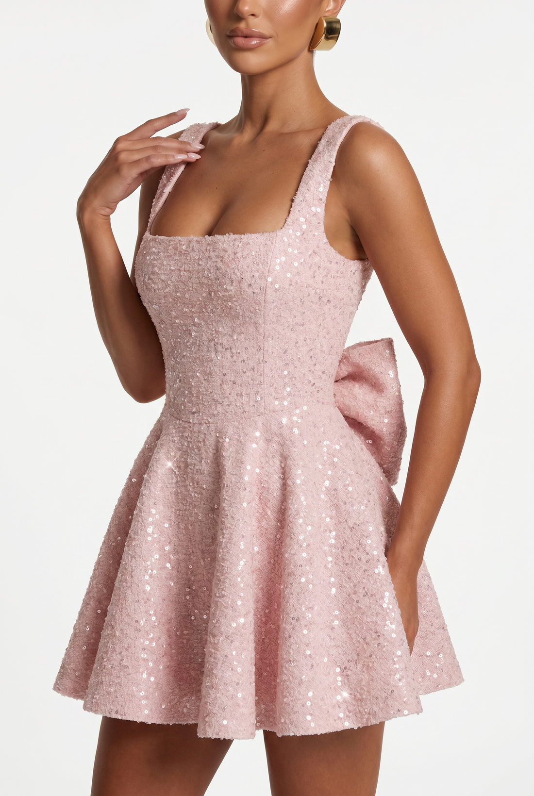 Robe Courte Dorothy - Rose Poudré