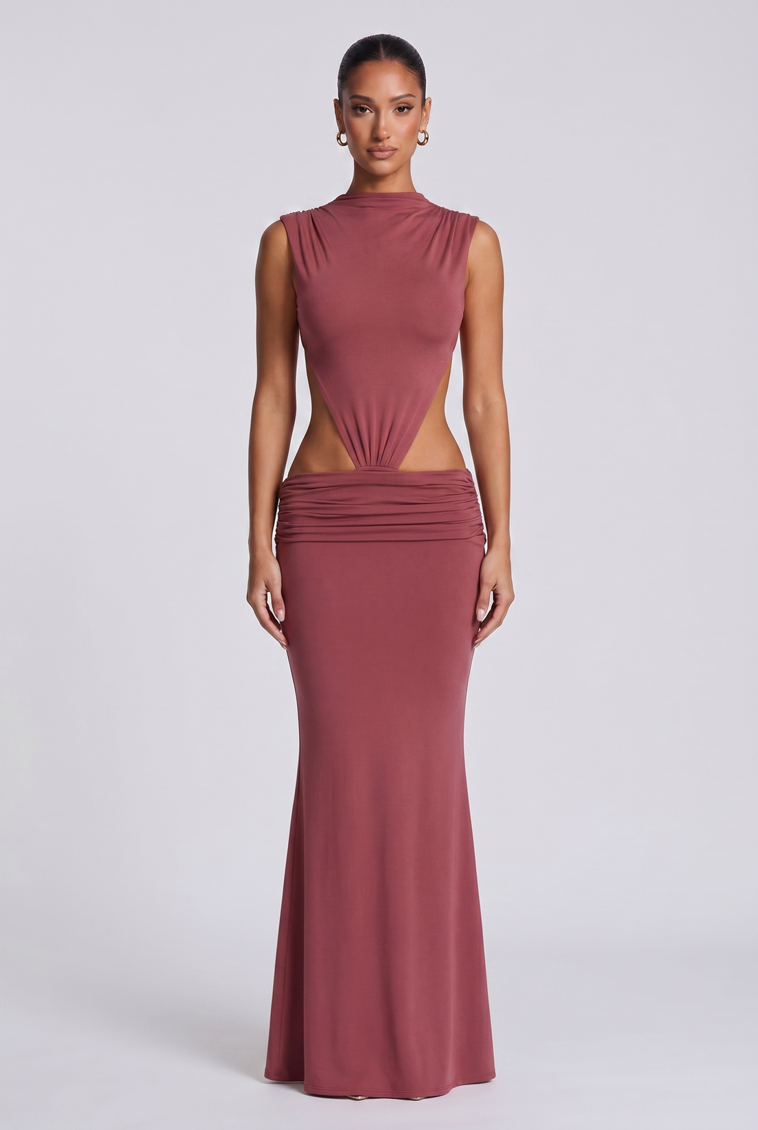 Robe Longue Fenella - Brun Rosé