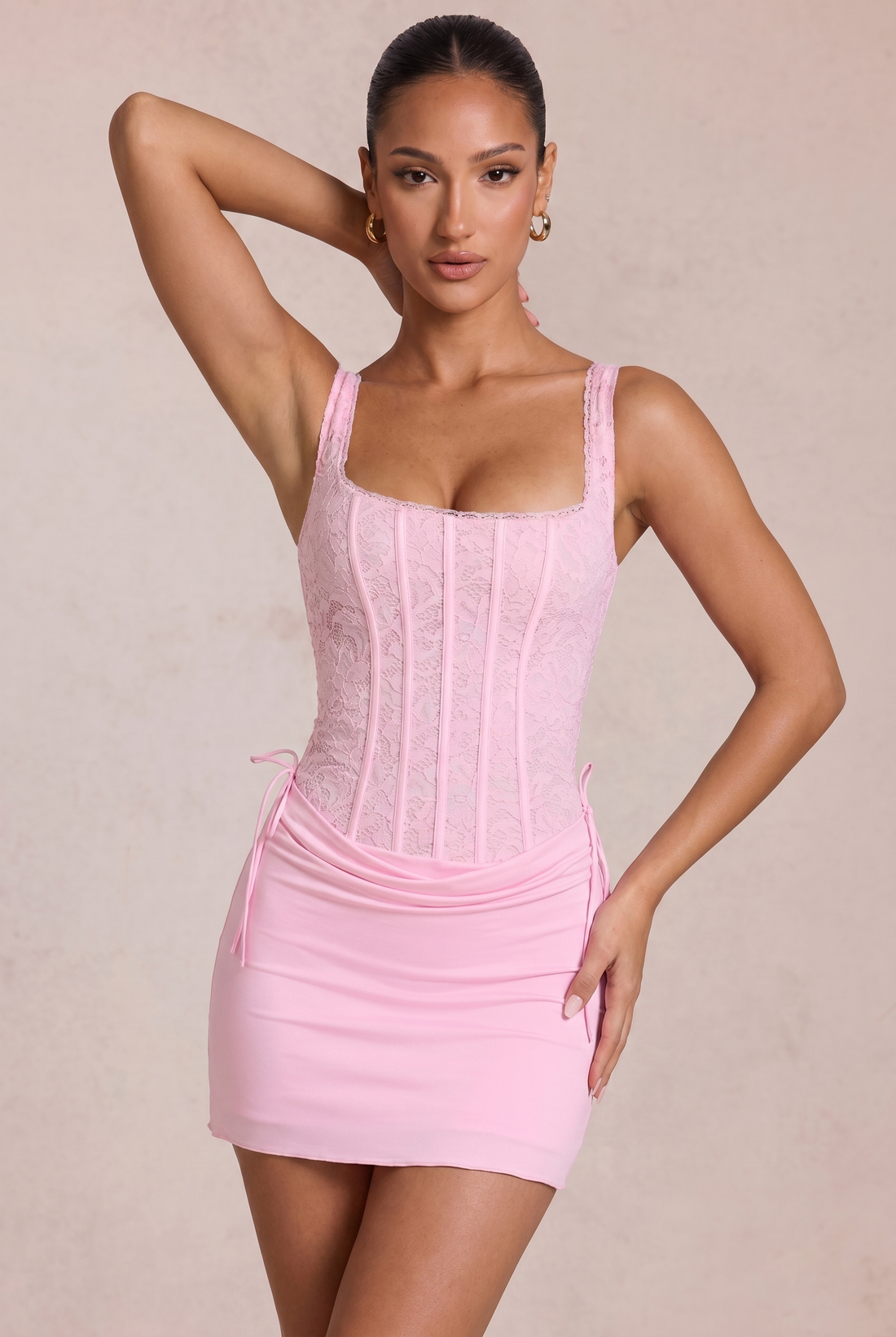 Robe Courte Aralyn - Rose Floral