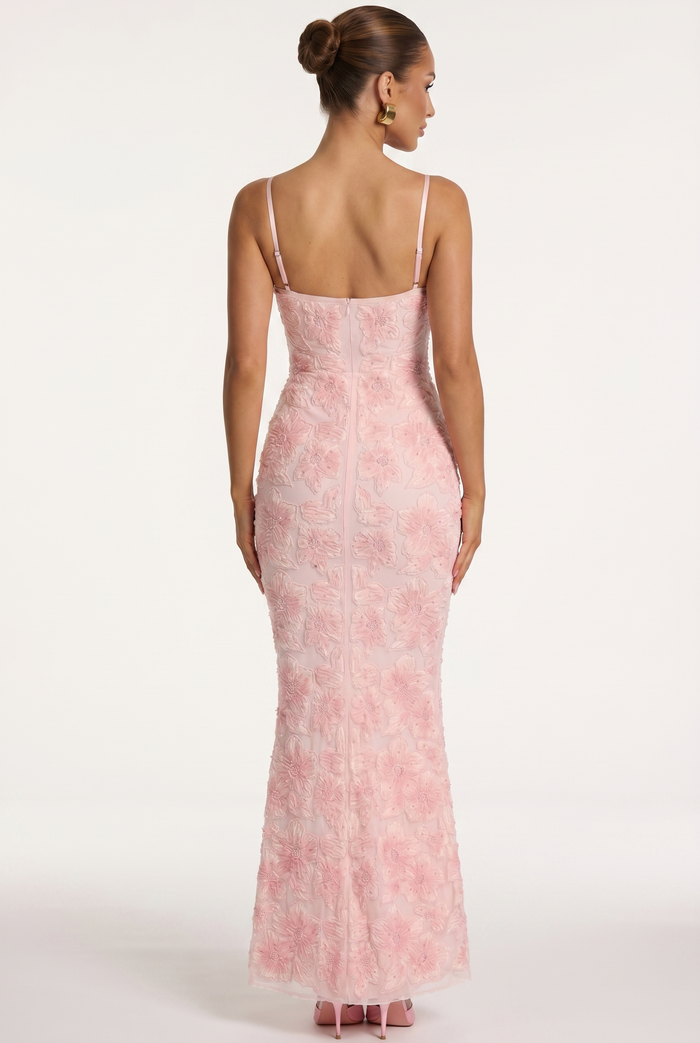 Robe Longue Valora - Rose Tendre Dégradé