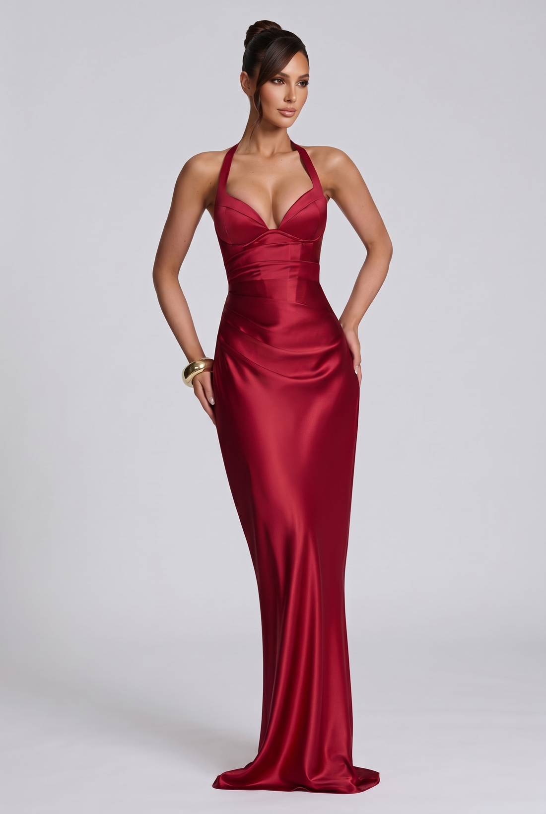 Ophelia Maxi Dress - Deep Red