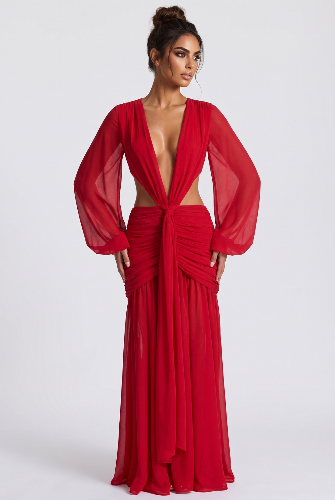 Andrina Maxi Dress - Red