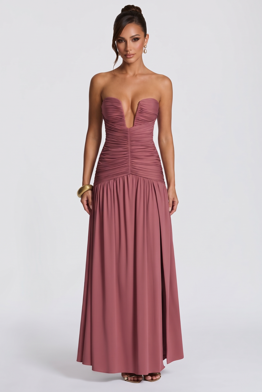 Junia Maxi Dress - Rose Brown