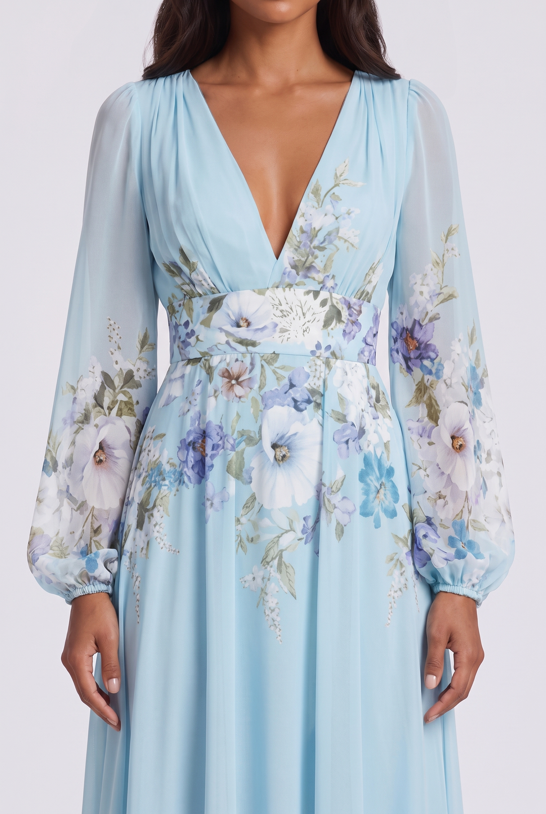 Azura Maxi Dress - Sky Blue