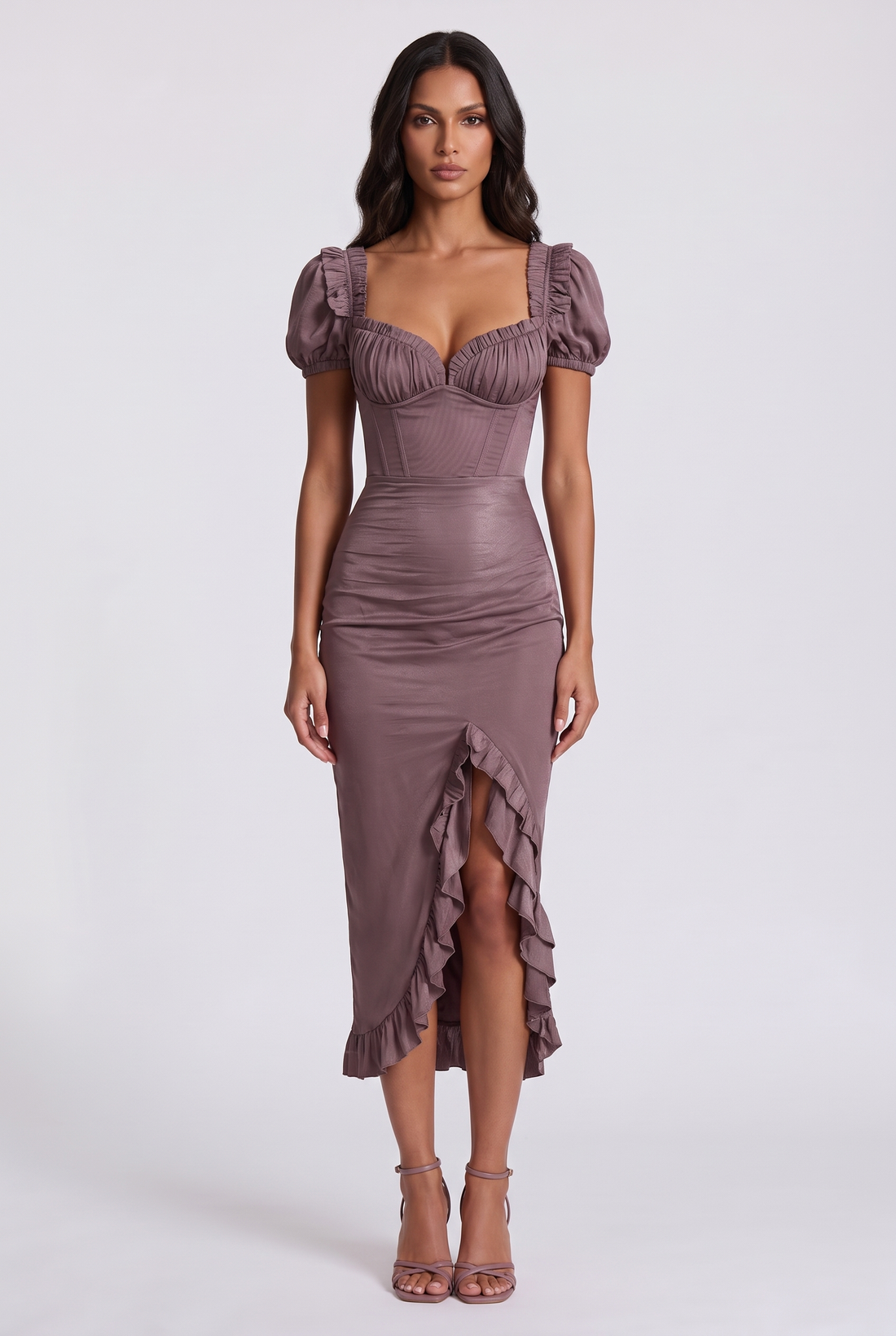Amandine Midi Dress - Mauve