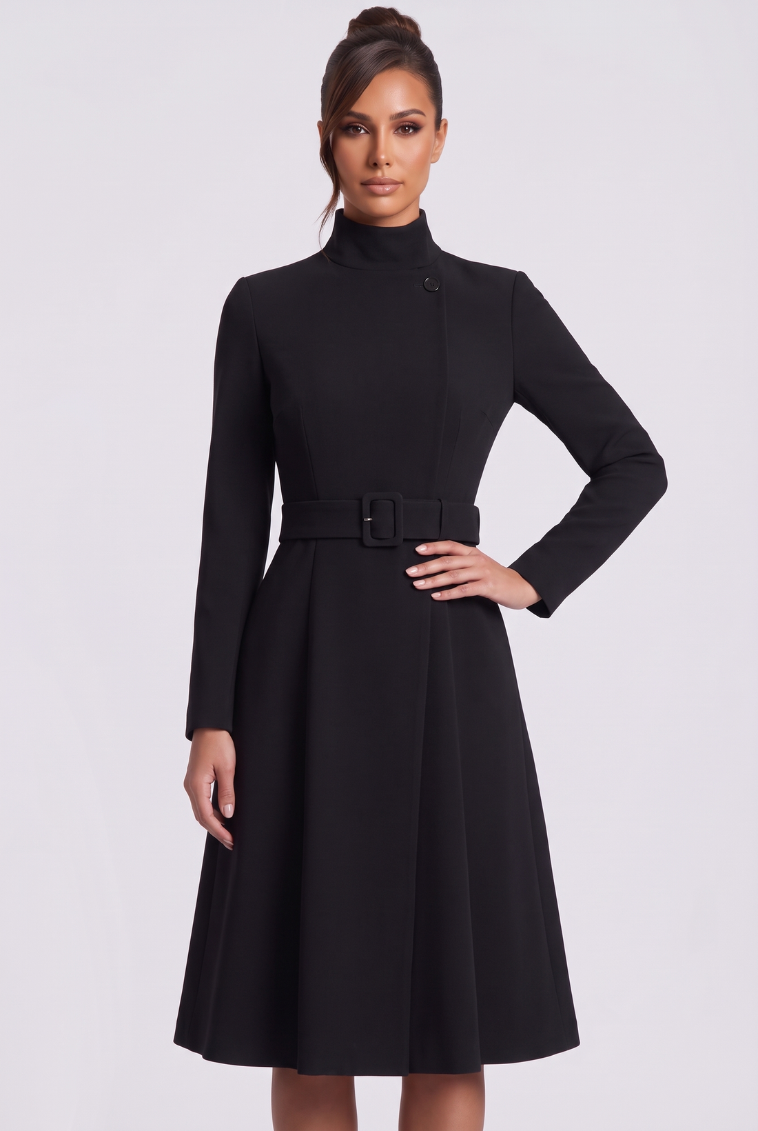 Colette Midi Dress - Black