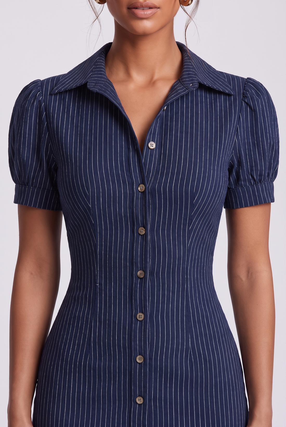 Delphine Midi Dress - Navy