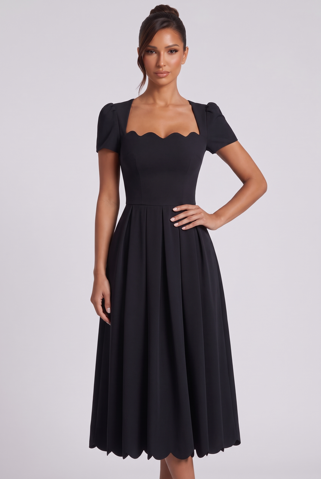 Irina Midi Dress - Black