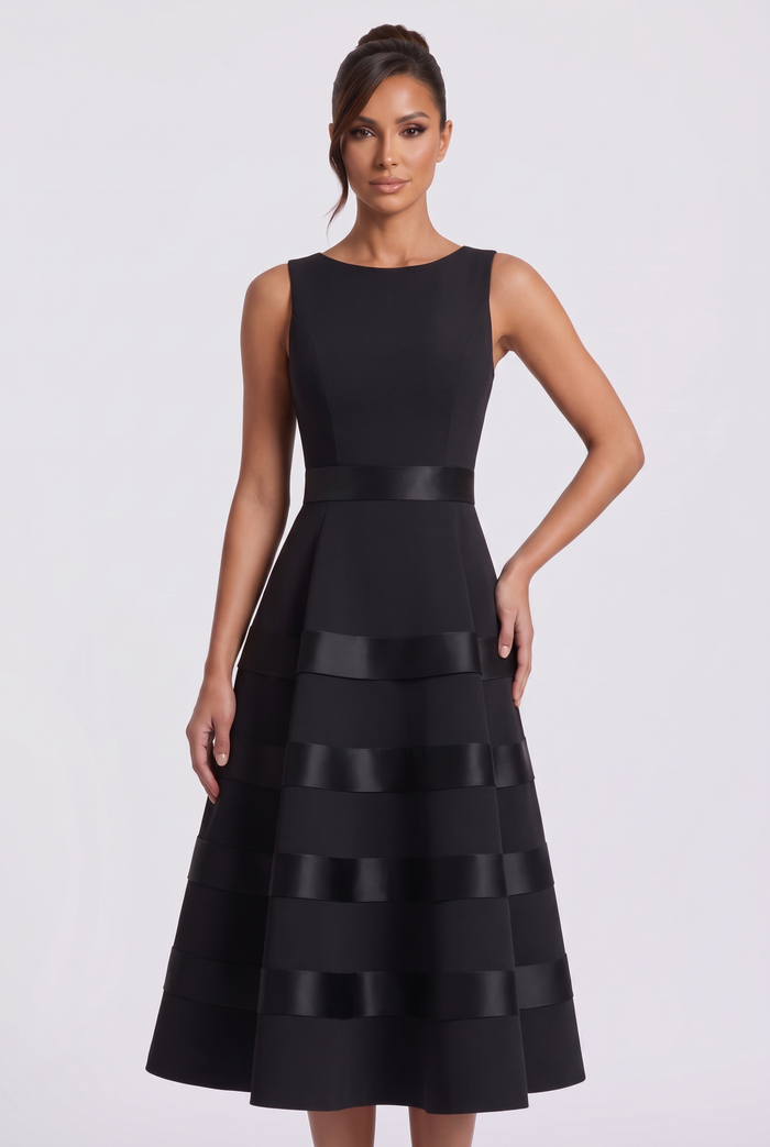 Penelope Midi Dress - Black