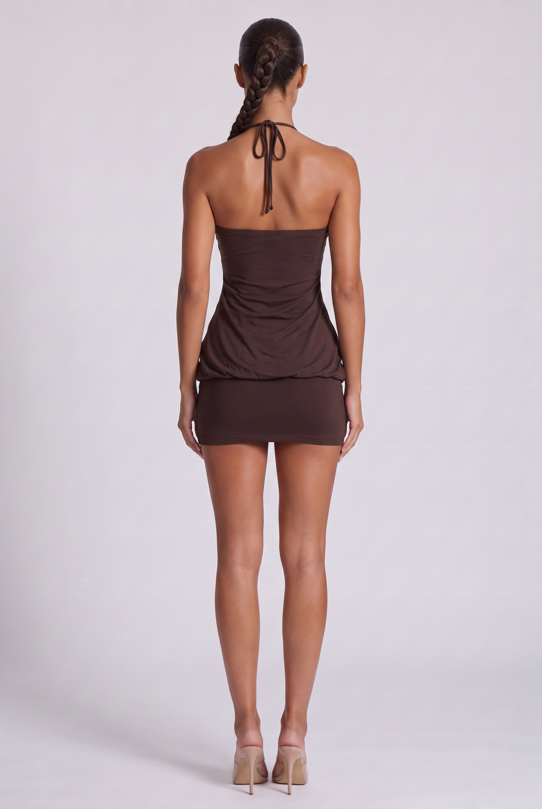 Talia Mini Dress - Brown
