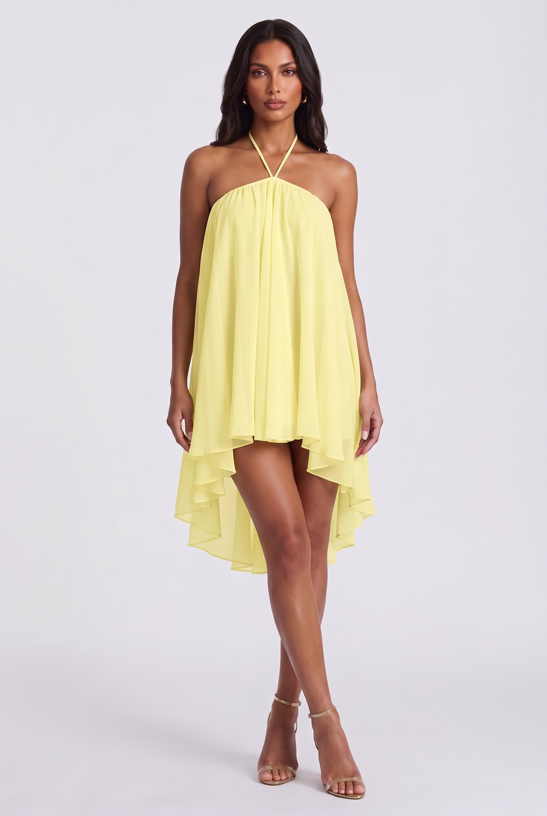 Nalia Mini Dress - Pale Yellow