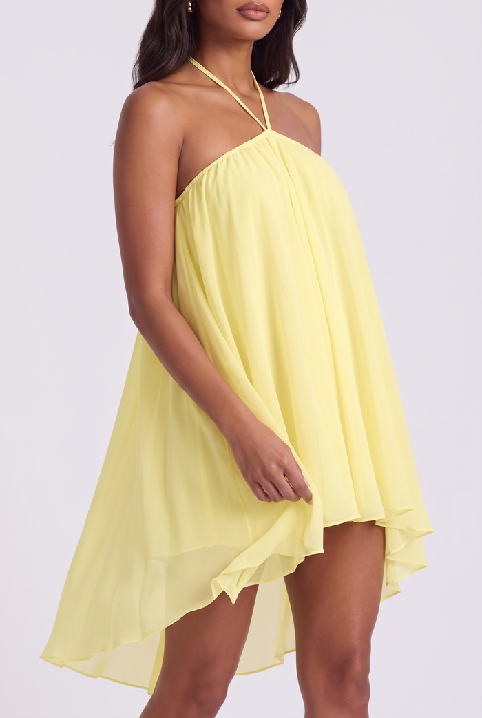 Nalia Mini Dress - Pale Yellow