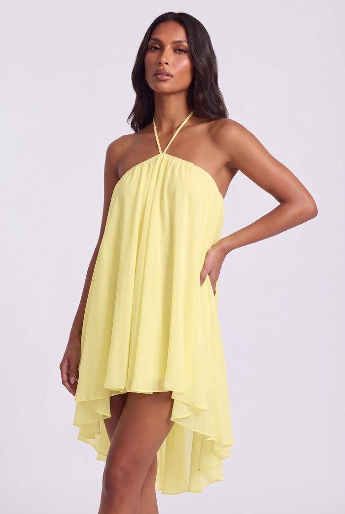 Nalia Mini Dress - Pale Yellow