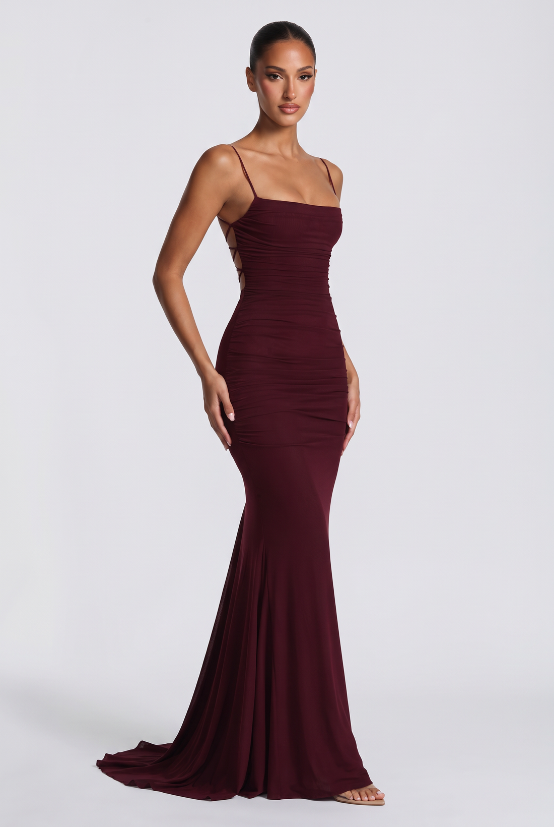 Zaria Maxi Dress - Cherry Lacquer