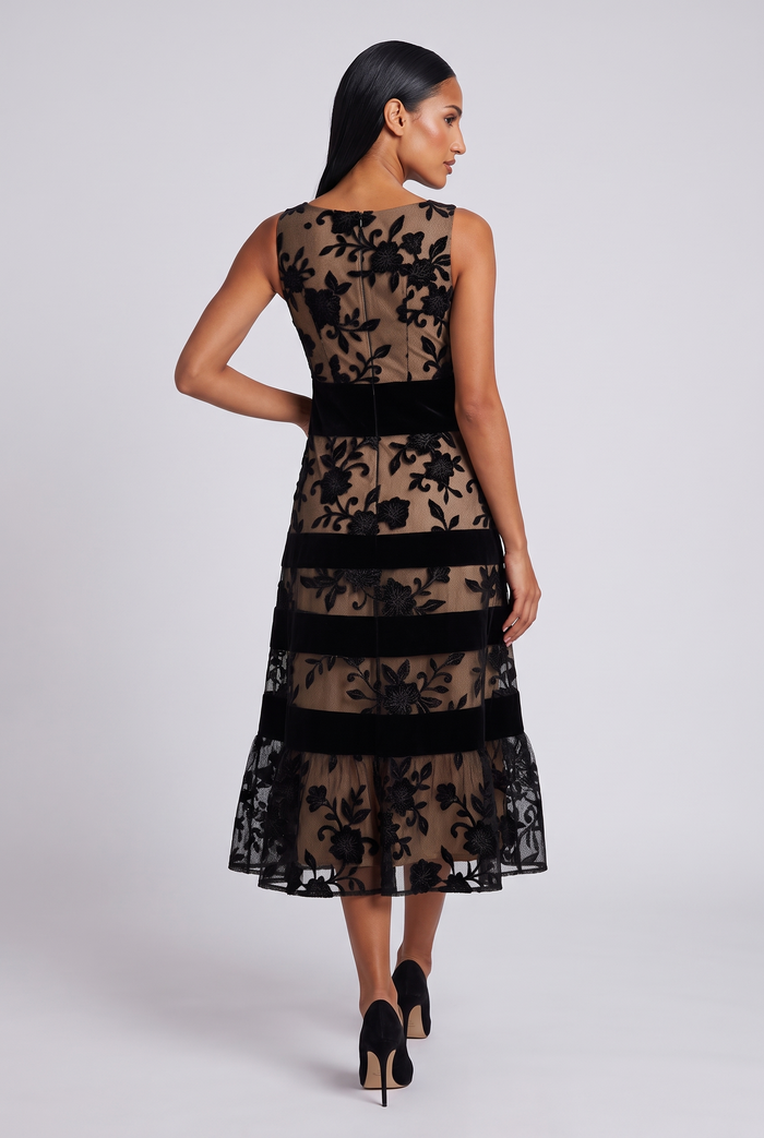 Flavie Midi Dress - Black