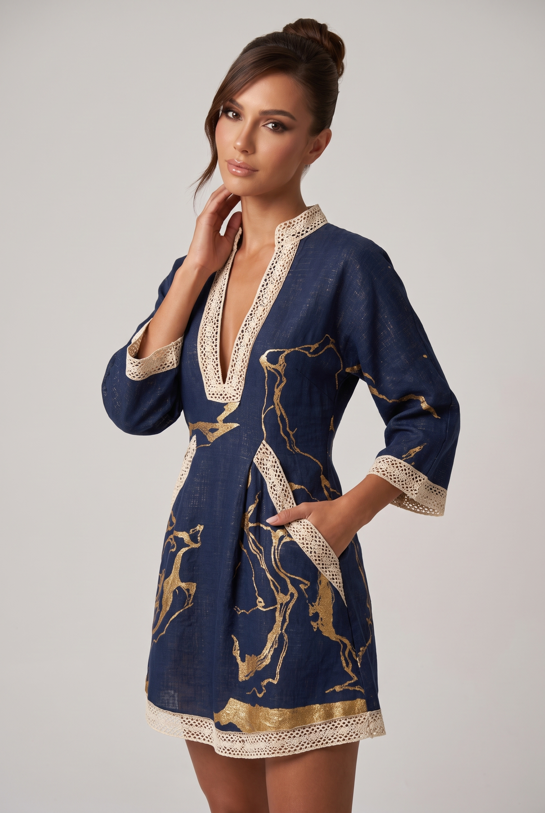 Giulia Mini Dress - Navy