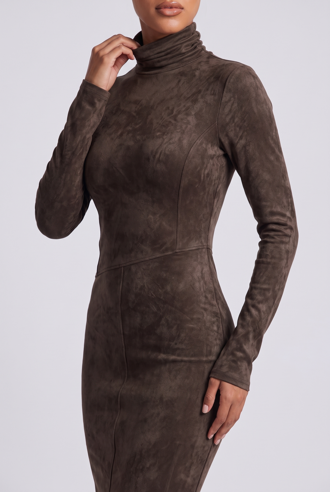 Suzanne Midi Dress - Coffee