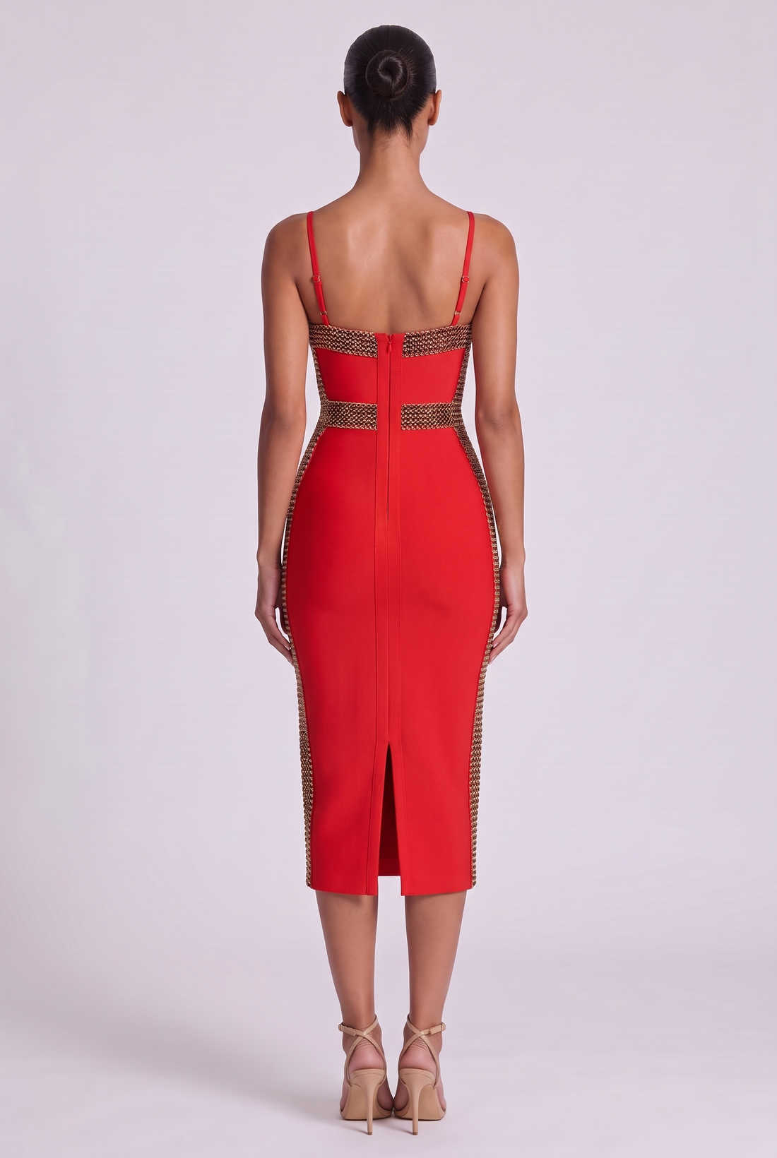 Lestie Midi Dress - Red