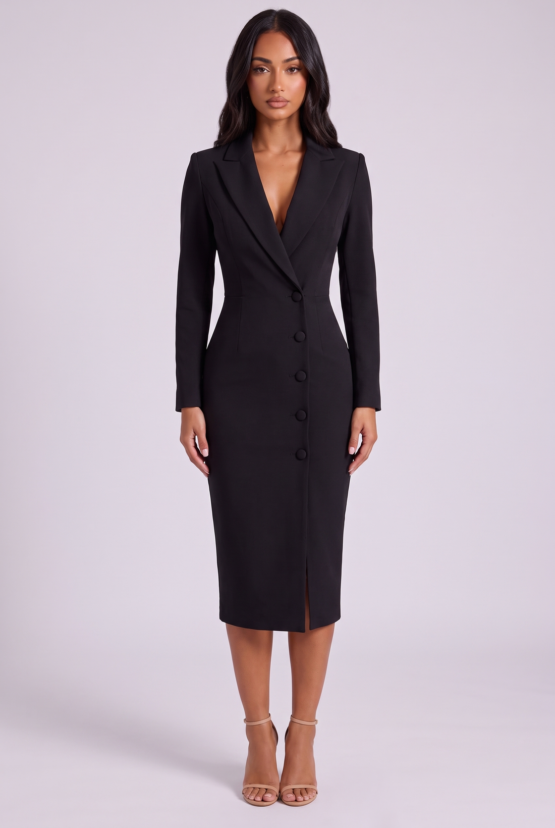 Blair Midi Dress - Black