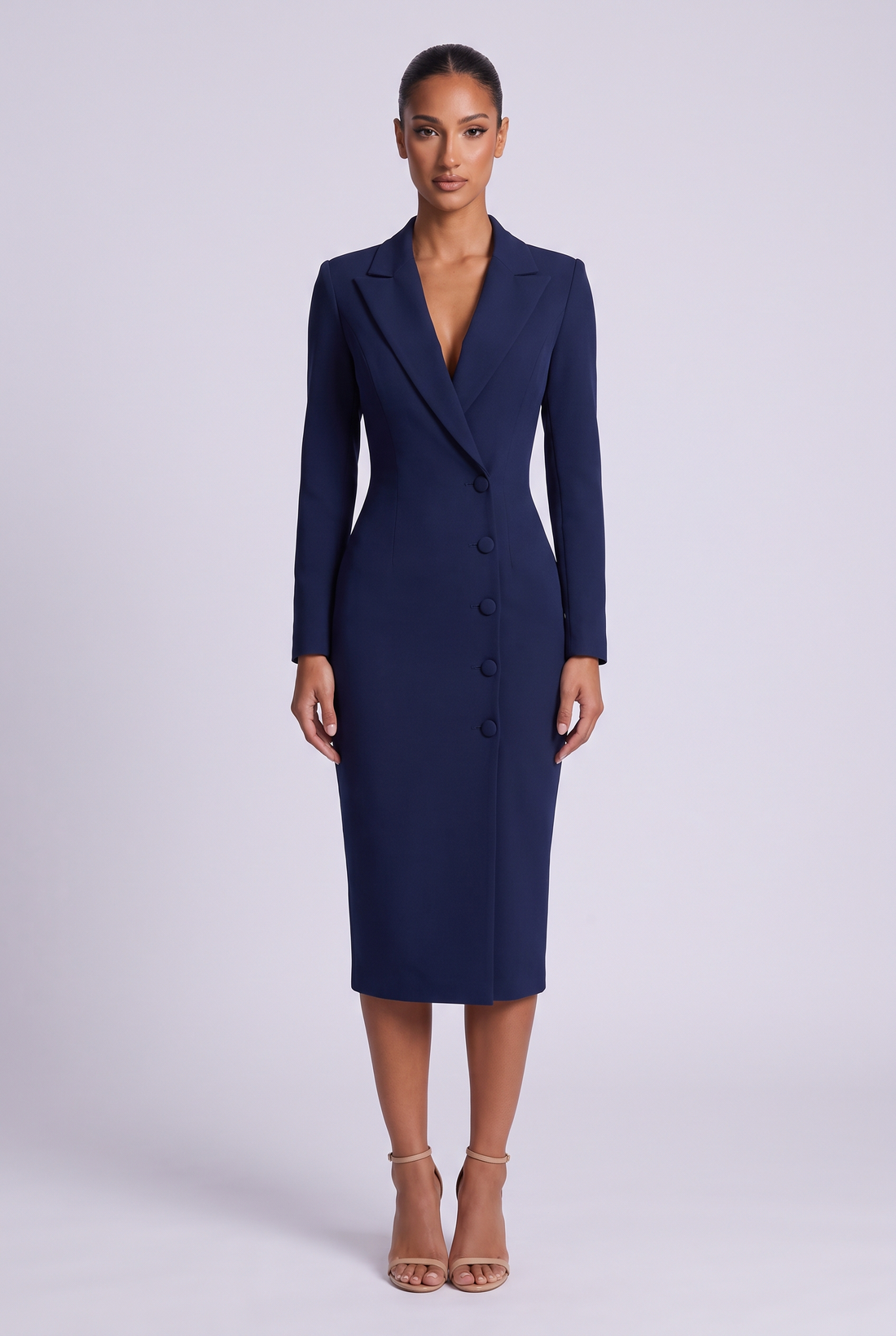 Blair Midi Dress - Navy