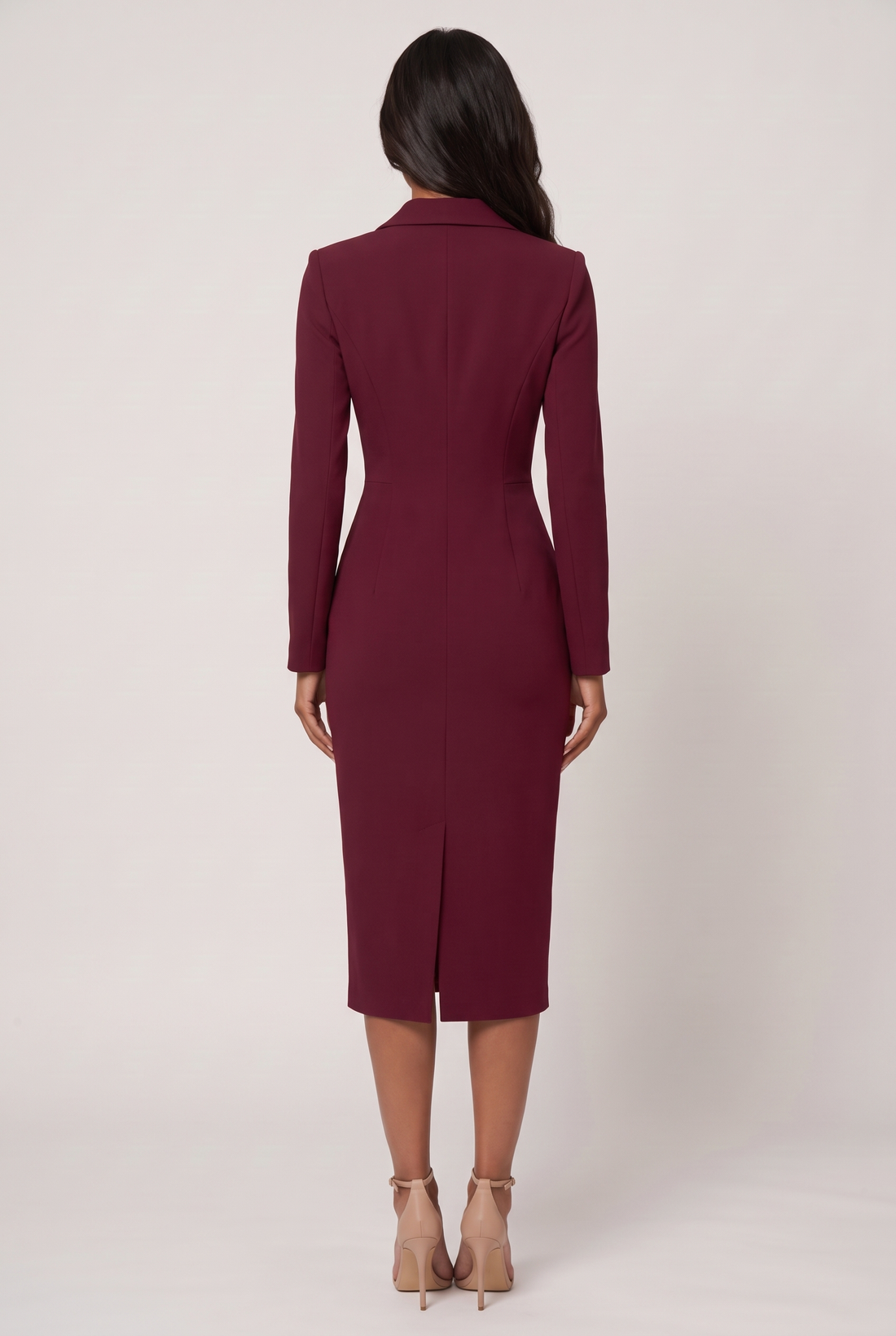Blair Midi Dress - Burgundy