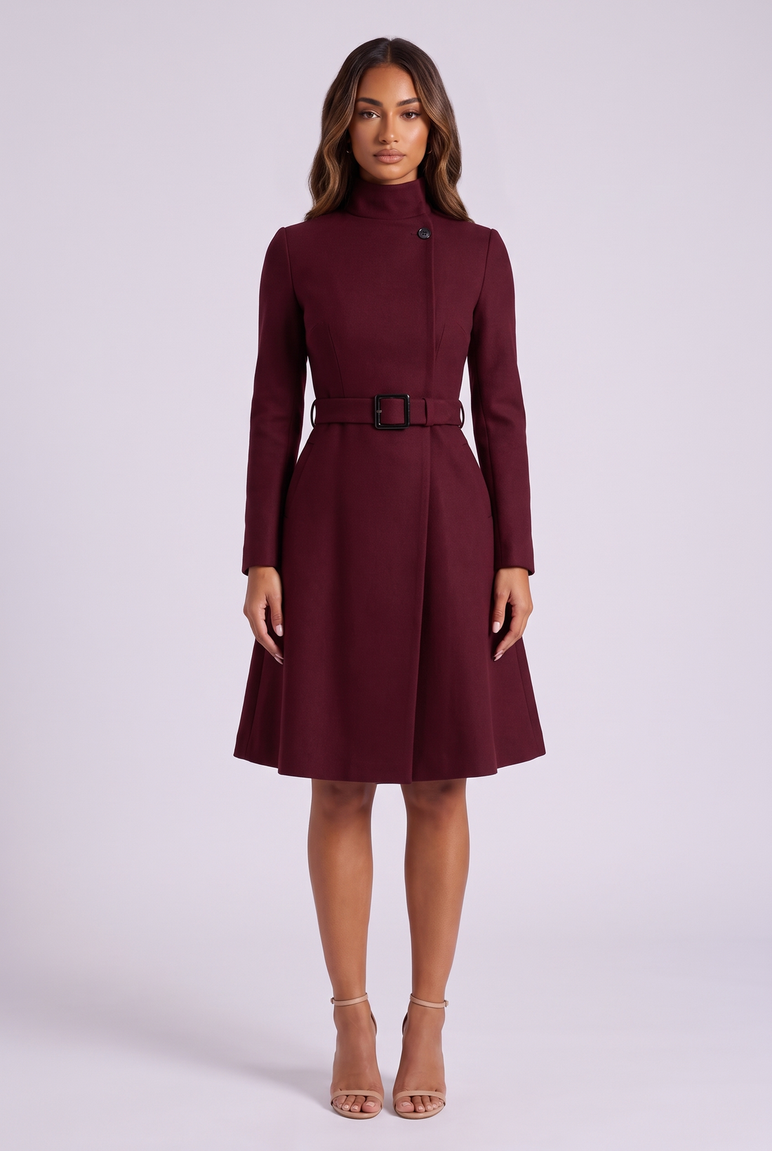 Colette Midi Dress - Burgundy
