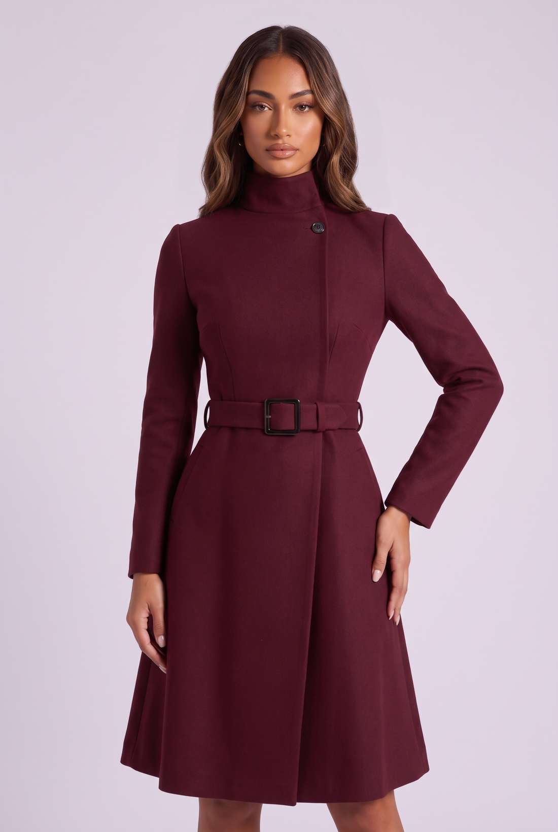 Colette Midi Dress - Burgundy