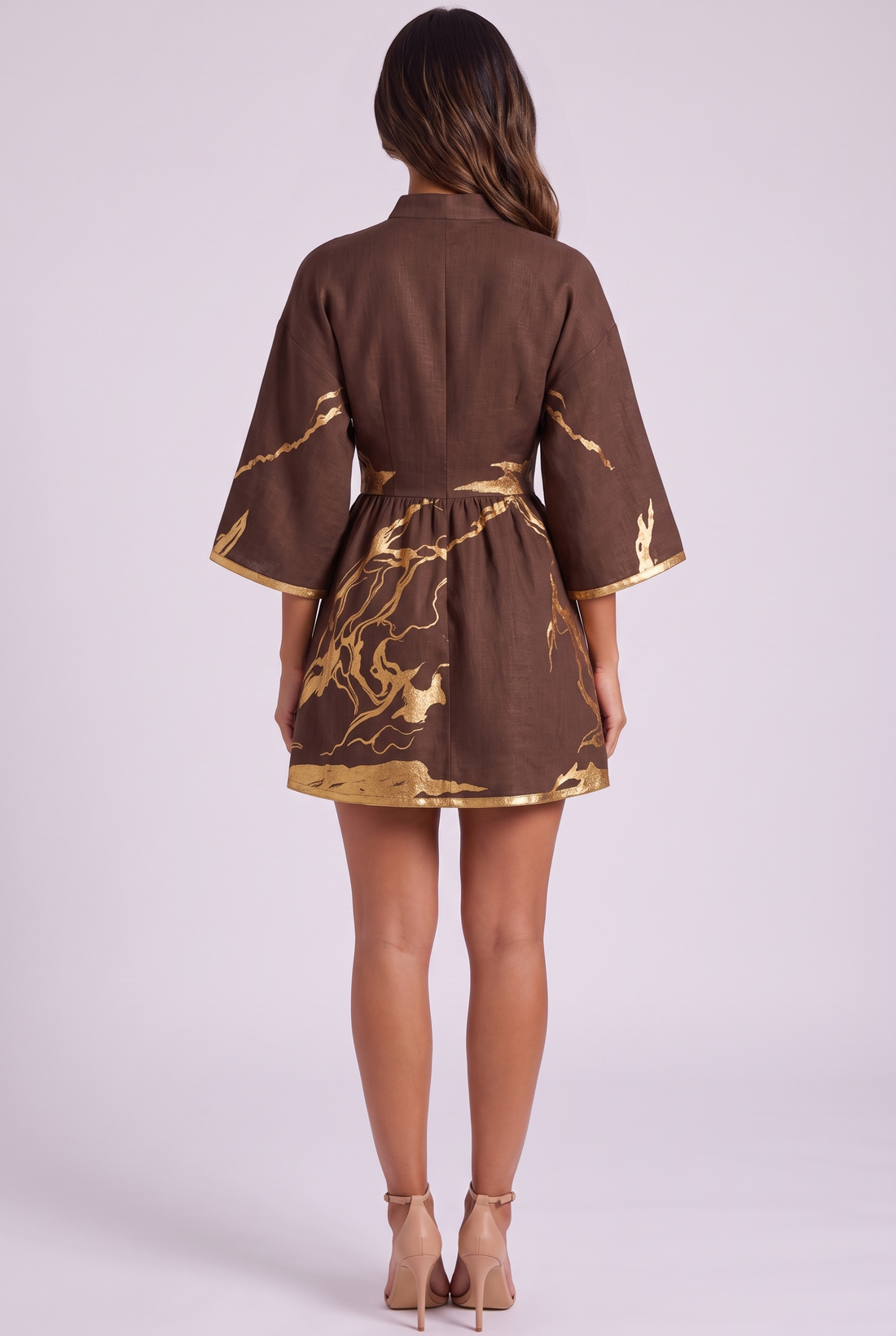 Giulia Mini Dress - Brown