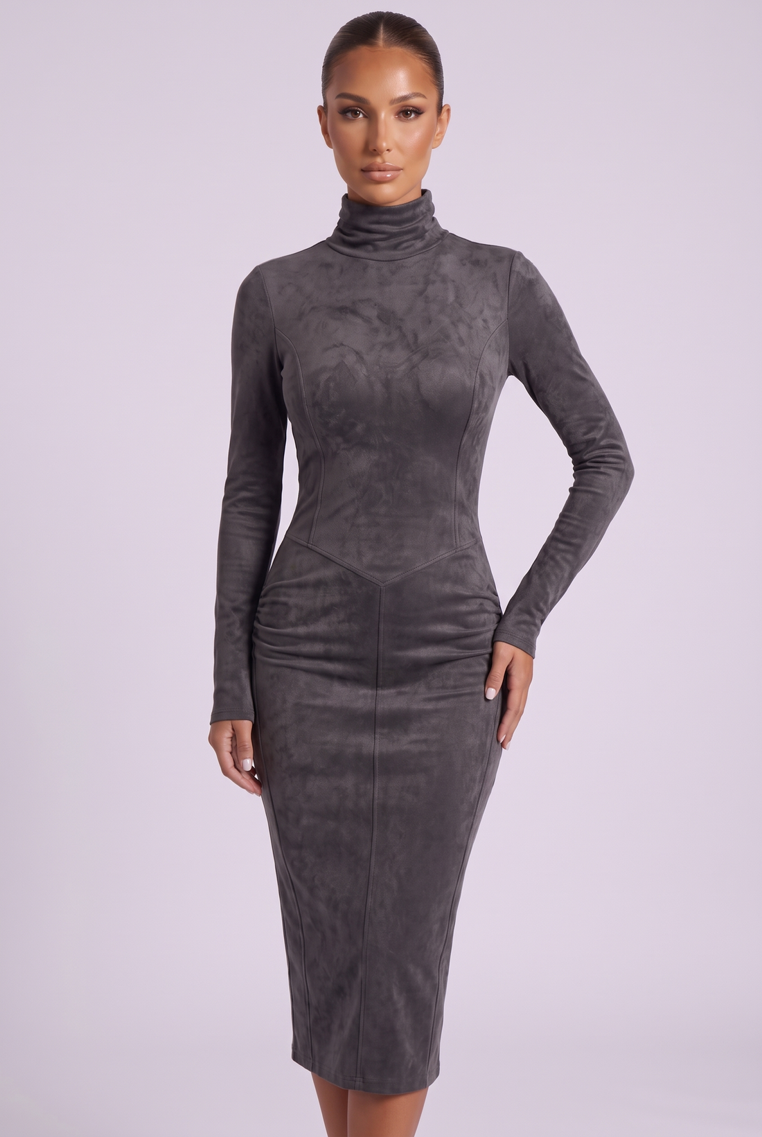 Suzanne Midi Dress - Dark Grey