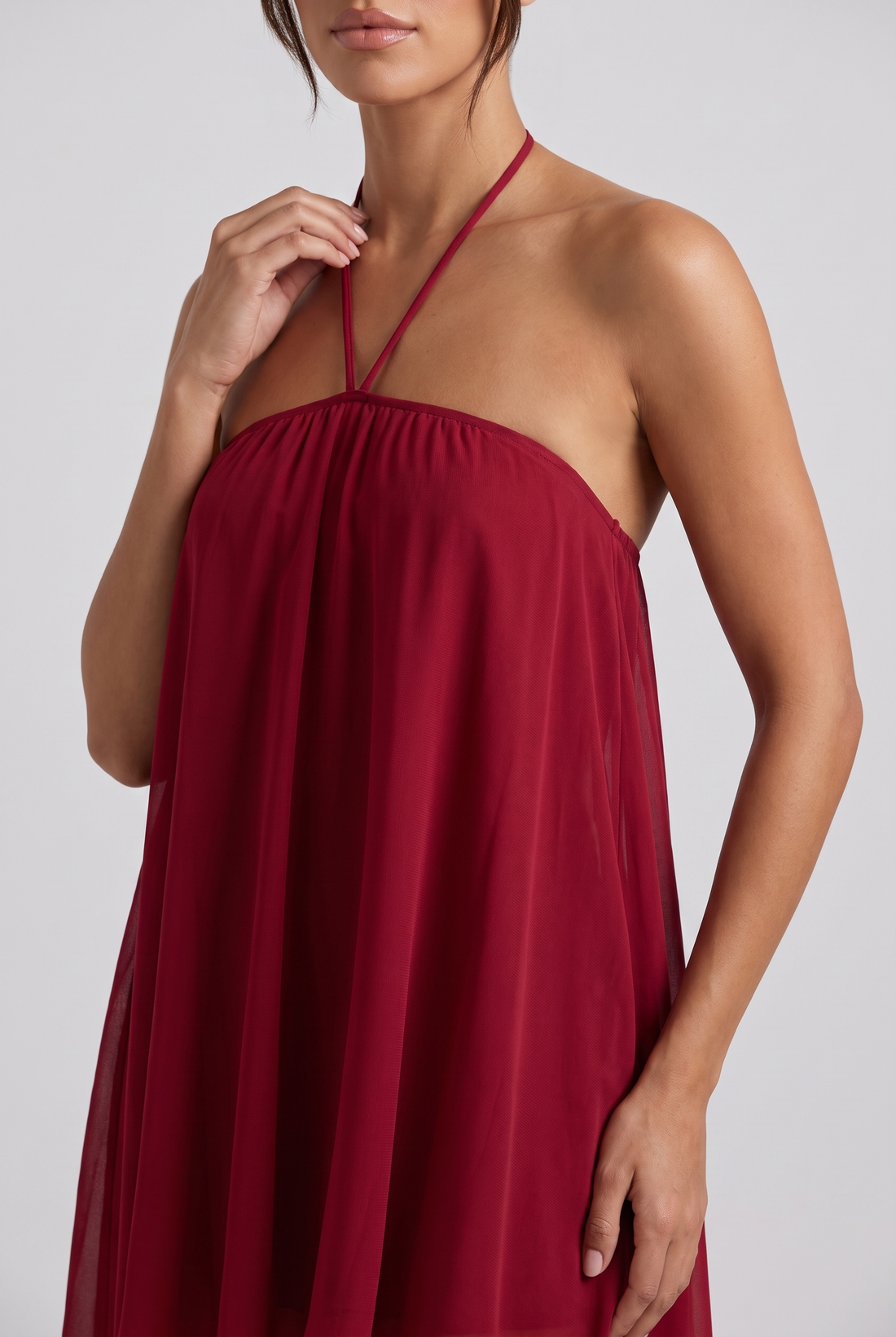 Nalia Mini Dress - Soft Red